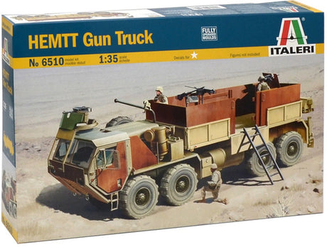 Italeri Modellbausatz Militärfahrzeuge – 6510 Hemtt Gun Truck Kunststoff – 1:35 – Modellbau