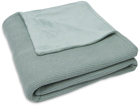 Jollein deken ledikant 100x150cm basic knit forest green fleece