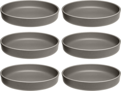 Leonardo roma bord diep 20cm taupe - set 6