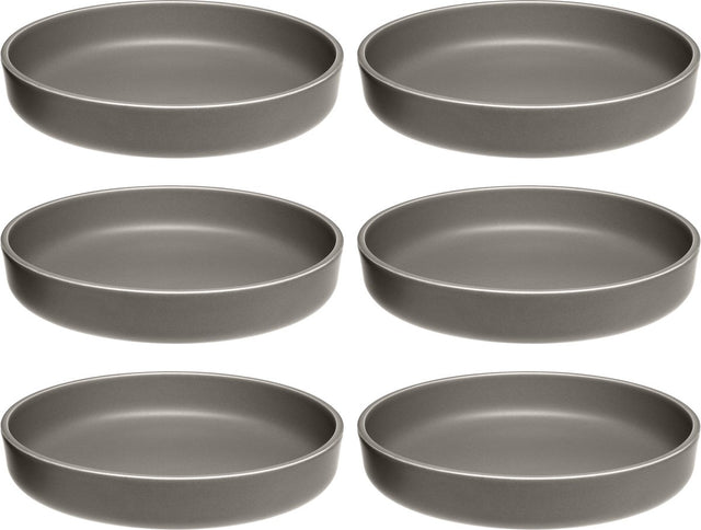 Leonardo roma bord diep 20cm taupe - set 6