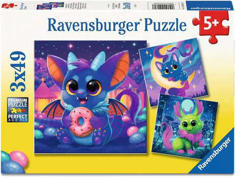 Ravensburger little demons puzzel - kinderpuzzel 3 x 49 stukjes - vanaf 5 jaar