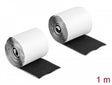 Delock Klettband Klettband selbstklebend L 1 Meter x B 50 mm schwarz
