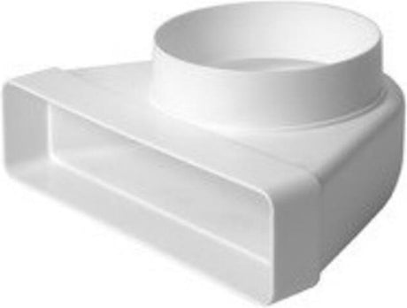 Europlast rechthoekige kunststof verticale 90° bocht ø125mm - 220x55mm kld25-125