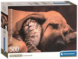 Clementoni Puzzle Hund und Katze, 500 Teile.