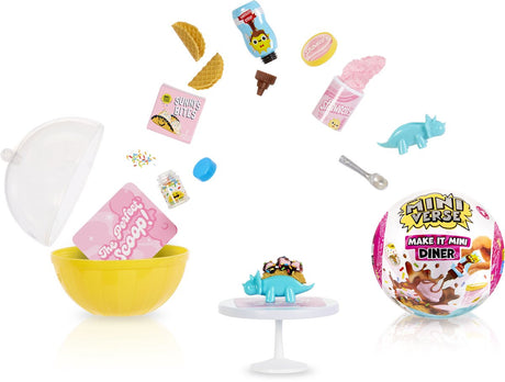 Miniverse macht es zu Mini-Lebensmitteln: Dinner-Serie 4 – Bastelset – Miniaturen herstellen – Snacks und Getränke – inklusive Tisch