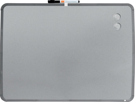 Nobo magnetisches Whiteboard mit schmalem silberfarbenem Rahmen 58x43cm - Silber
