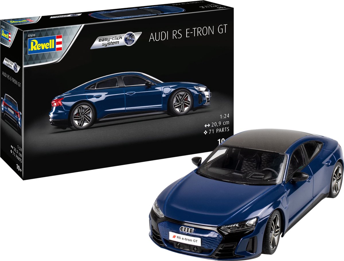 Revell Modellbausatz Auto – 67698 Audi e-tron GT – Easy Click – Modellbausatz Kunststoff – 1:24 – Modellbau