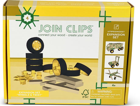 Verbinden Sie Clips, Verlängerungsset, Räder und Drehclips