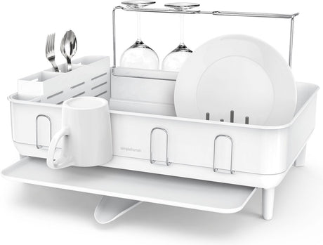 Simplehuman – Luxus-Abtropfgestell – Weiß – Edelstahl