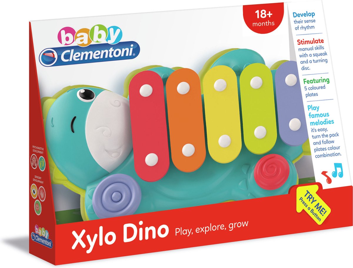 Clementoni Baby – Xylo-Dino, Spielzeuginstrument