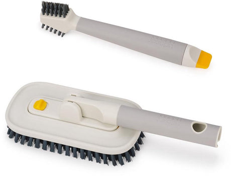 Joseph Joseph Cleantech-Reinigungsset – 2-in-1-Fliesenschrubber, 3-in-1-Detail-Schrubbbürste – Set