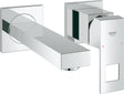 Grohe Eurocube Wand-Einbau-Waschtischarmatur – kurzer Auslauf – exklusives Einbauteil – Chrom