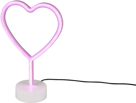 Rl lebe dein Licht Reality Heart - Tischleuchte - weiß - inkl. 1x SMD 1,5 W - USB-Anschluss - nicht dimmbar - für Batteriebetrieb geeignet