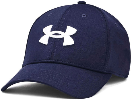 Under Armour M Blitzing Low Str-Blu Herrenkappe – Mitternachtsmarine – Weiß
