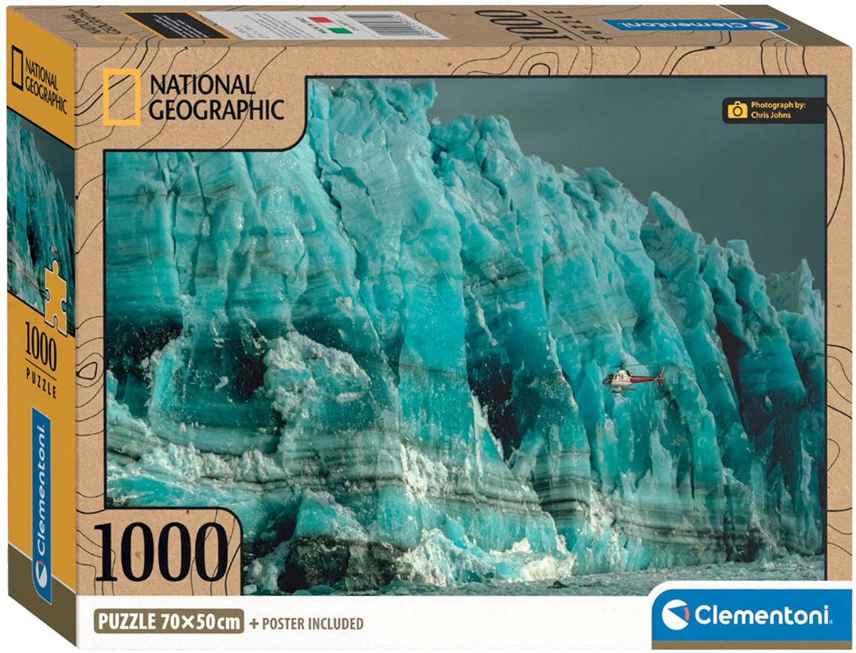 Clementoni - Puzzle - 1000 Teile - National Geographics - Eisberg - Puzzle für Erwachsene