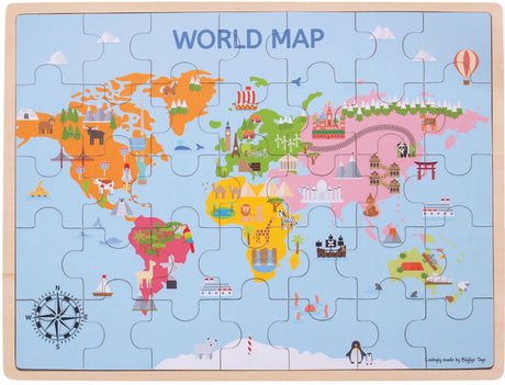 Bigjigs Weltkarten-Puzzle.