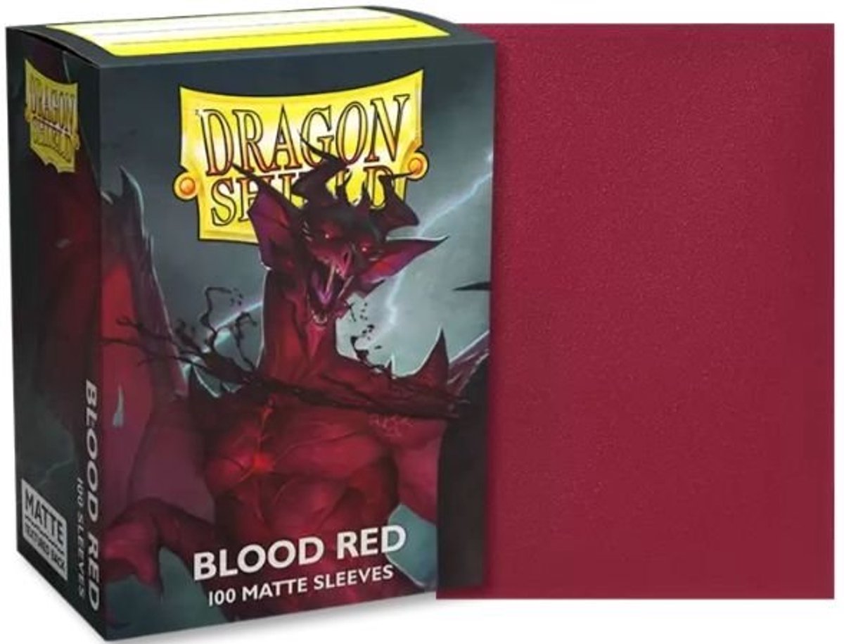 Dragonshield 100 box sleeves matte blood red