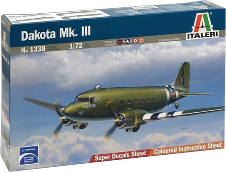 Italeri dakota mk.iii 1:72 montagekit vliegtuig met vaste vleugels
