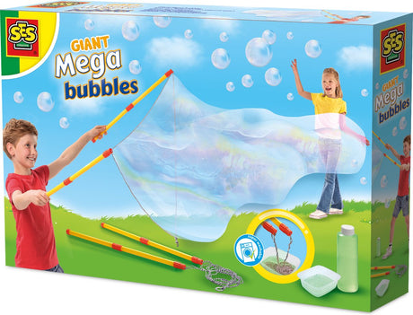 Ses Creative 02323 Mega-Blasen mit XXL-Stäbchen – extra große Seifenblasenbläser mit praktischem Werkzeug