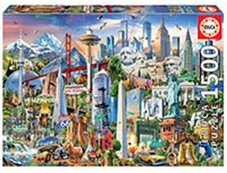 Educa - Puzzle 1500 Teile - 1500 Symbole Nordamerikas