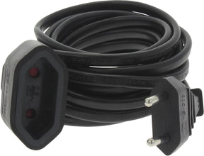 Q-link verlengsnoer - euro - h03vvh2-f - 2 x 0.75 mmâ² - 3 m - zwart