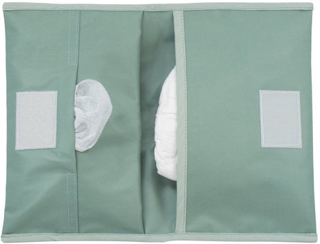 Kipkep napper luier-etuitje - pale green - luiers en doekjes to go - rpet - wasbaar - gecoat - groen