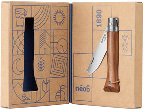 Opinel Néo6 Taschenmesser – Schwarznuss – Edelstahlholz – Opiflex