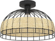 Eglo anwick plafondlamp - e27 - ø 38 cm - zwart rotan