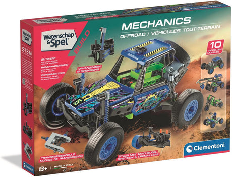 Clementoni Science and Games – Mechanik-Offroad-Bauset, 10 Modelle