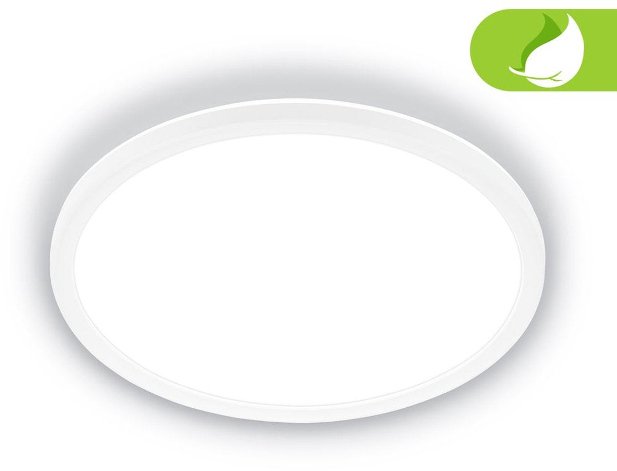 Briloner Tava A – LED-Deckenleuchte – extrem energieeffizient – Deckenleuchte mit Hintergrundbeleuchtung – 11 W – 4.000 K – 2.400 lm – Eek A – ø29 – Weiß