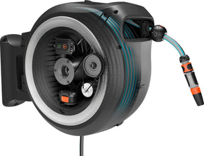 Gardena powerroll xl accu-slanghaspel set - grijs-wit - 35 m