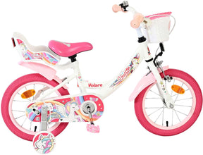 Volare unicorn kinderfiets - meisjes - 14 inch - wit