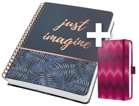 Sigel-Notizbuch A4 Jolie Mystic Spirale mit kostenlosem Jolie-Notizbuch A6