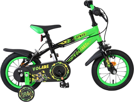 Volare Strike Kinderfahrrad – Jungen – 12 Zoll – Grün – zwei Handbremsen