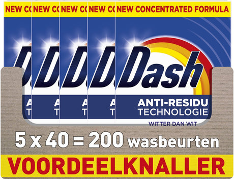 Dash-Waschpulver – weißer als weiß – 5 x 40 Wäschen