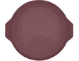 Point-virgule ronde geribde quichevorm uit platinum silicone vintage maroon 24cm
