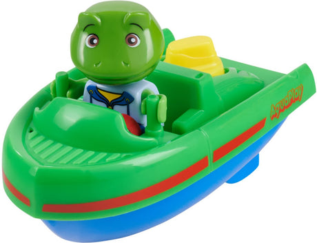 Aquaplay - Wasserbahn-Zubehör - Sportboot mit Frosch - Badespielzeug - Grün