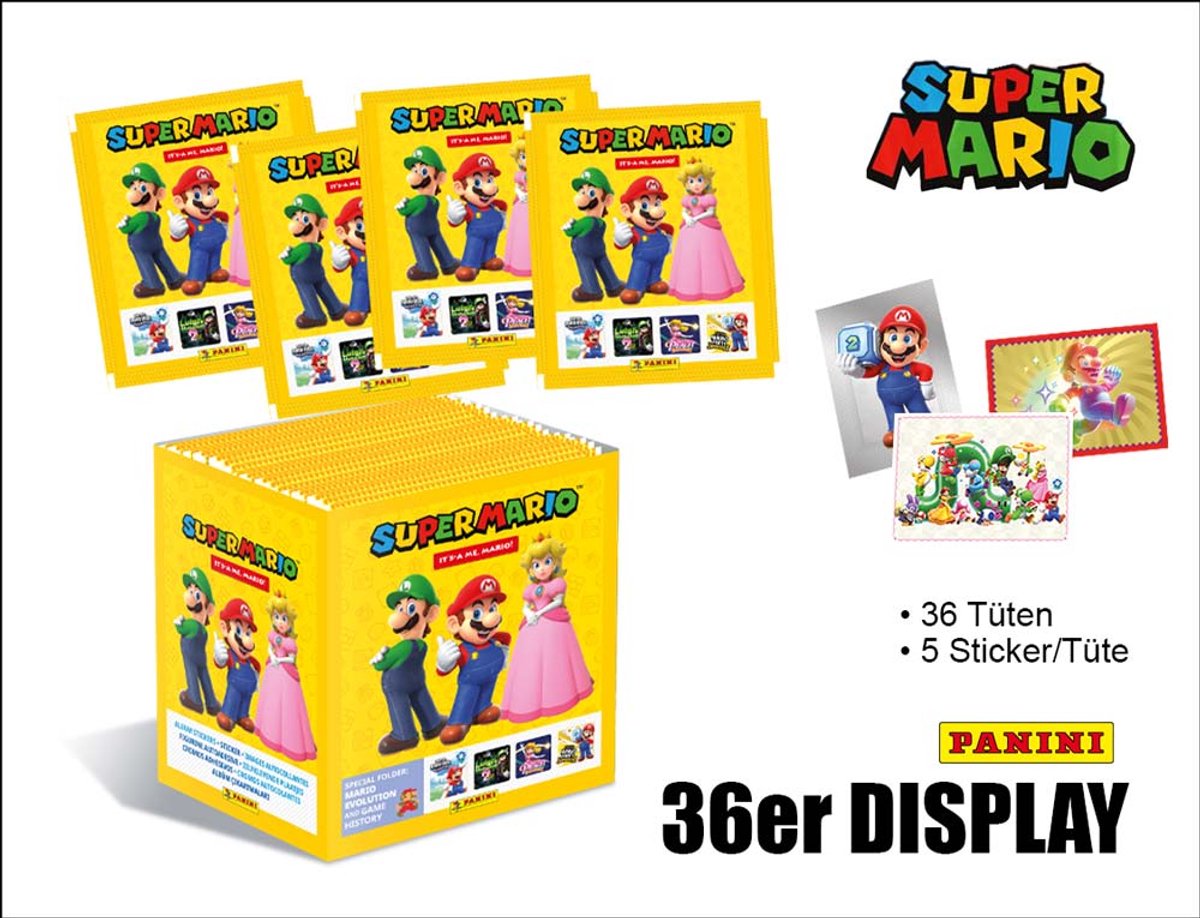 Panini super mario 2 stickers box (36) trading cards