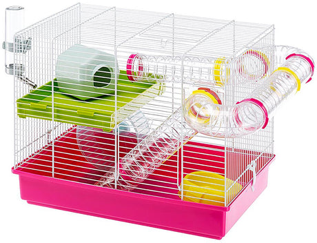Ferplast hamsterkooi laura - dierenverblijf - 46x29.5x37.5 cm pink one size