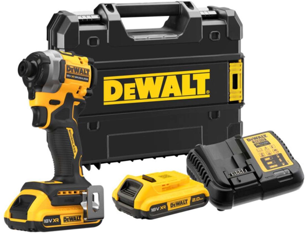 Dewalt gereedschap - 18v accu slagmoersleutel, 2x accu 2.0 ah xr, oplader dcf850d2t