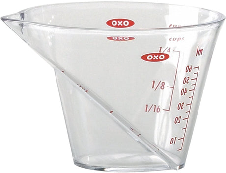Oxo maatbeker - 60 ml - kunststof - van bovenaf leesbaar - schenktuit