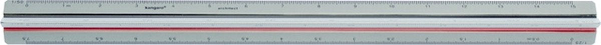 Kangaro Scale Stick Architect - 30 cm - Aluminium - Maßstab 1:20 25 50 75 100 125