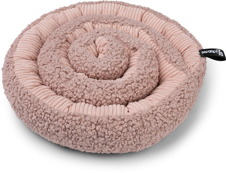 District 70 Swirl – Schnüffelmatte für Hunde | regt das Fährtenverhalten und die geistige Aktivität an – rosa – ø 34 cm Einheitsgröße