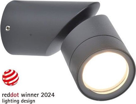 Lutec - tubon verstelbare wandlamp voor buiten - gu10 - donkergrijs