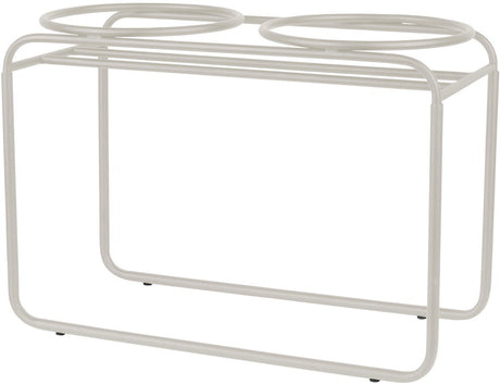 District 70 butler - verhoogde voerbakstandaard - handgemaakt van staal - beige - large 50,5 x 23 x 36,5 cm l