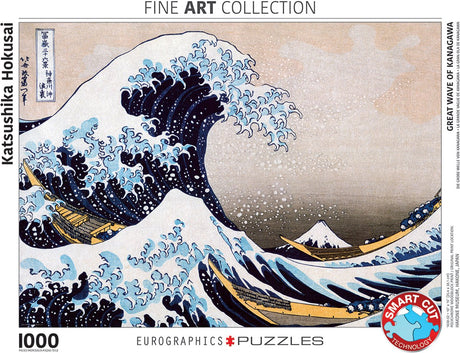 Eurographics – Die große Welle in Kanagawa [神奈川沖浪裏 kanagawa-oki nami ura] – Katsushika hokusai – 1000 Teile 68×48 cm (B×H) – Kunstpuzzle