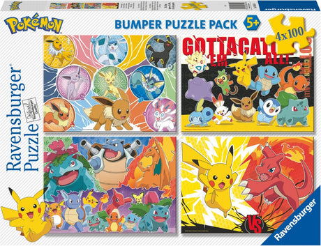 Ravensburger Puzzle Pokémon 4 in 1 100 Teile | 2 Stk