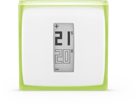 Netatmo Smart-Thermostat modulierend – Smart-Thermostat für Zentralheizung – funktioniert mit Google Home, Alexa Apple Home Kit – kabellos – Weiß