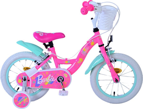 Volare Barbie Kinderfahrrad – Mädchen – 14 Zoll – Pink – zwei Handbremsen
