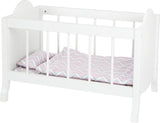 Small Foot Puppenbett mit Bettwäsche Junior 50 x 30 cm Holz weiß